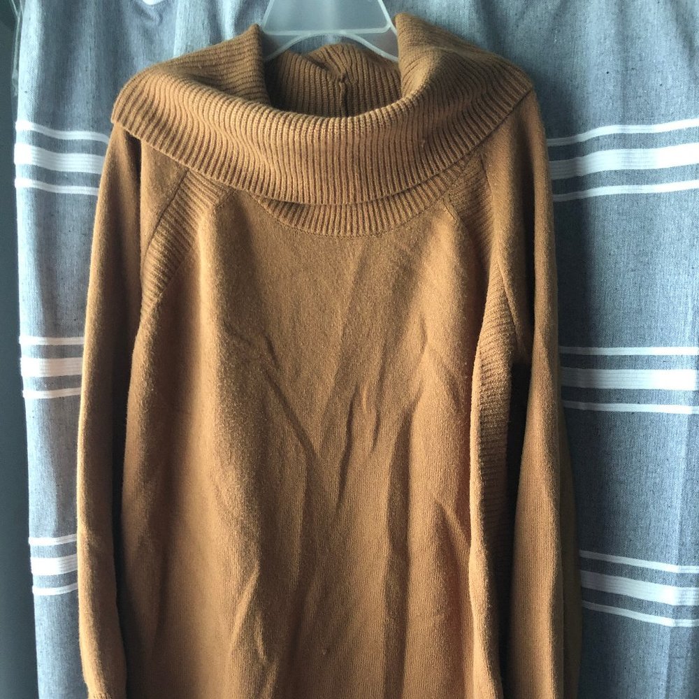 Gold Turtleneck Sweater